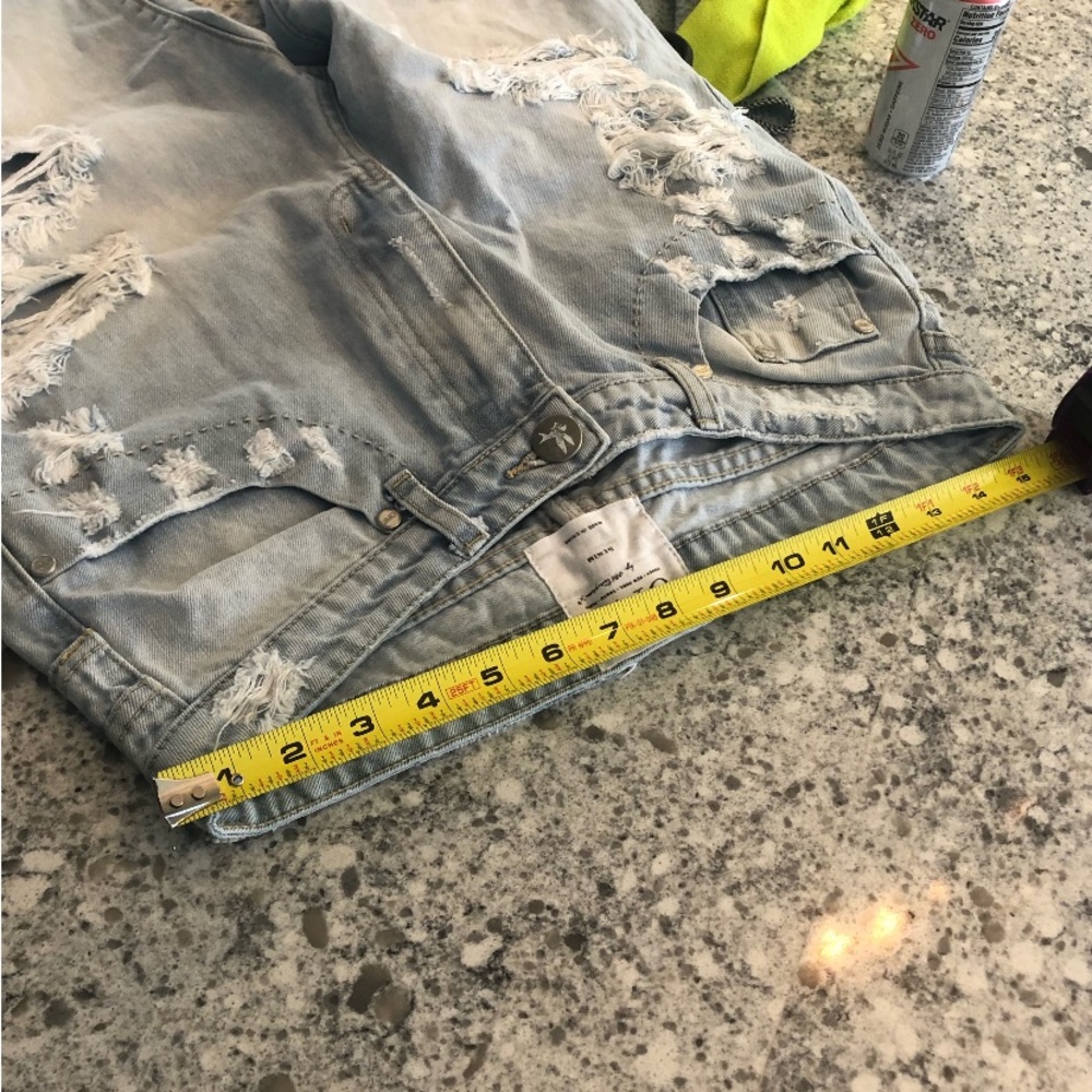 One Teaspoon Eagles Distressed Drop Crotch Cropped jeans size 27 - Picture 10 of 10